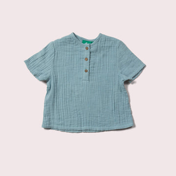 Little-Green-Radicals-Blue-Muslin-Loose-Short-Sleeve-Top
