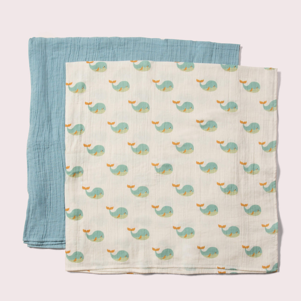 Little-Green-Radicals-Blue-Organic-Baby-Muslin-Set-2-Pack-With-Whale-Print-Reverse