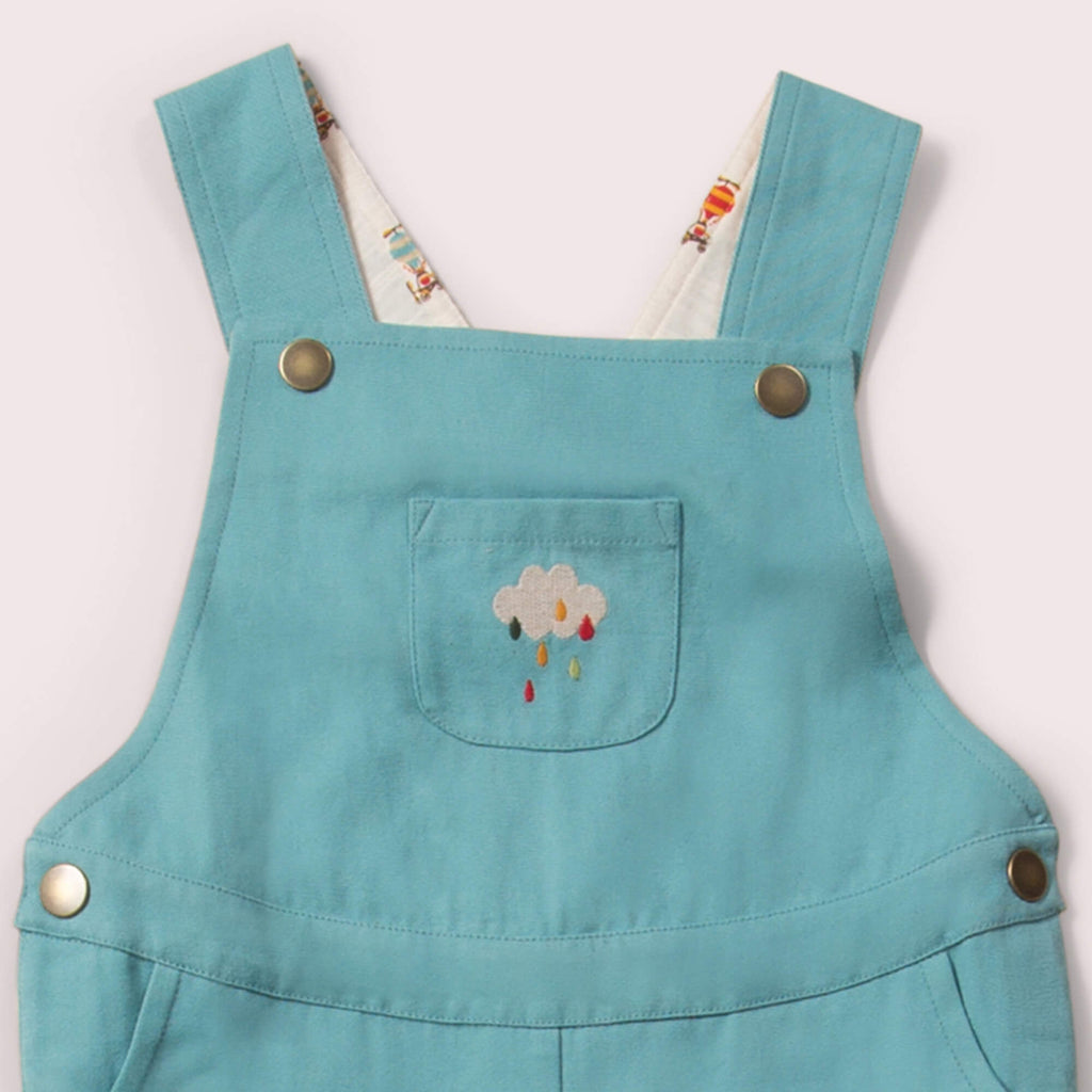 Little-Green-Radicals-Blue-Shortie-Dungarees-With-Cloud-Print-Closeup