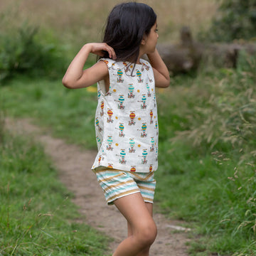 Little-Green-Radicals-Blue-Yellow-And-Cream-Striped-Seersucker-Shorts-Kid