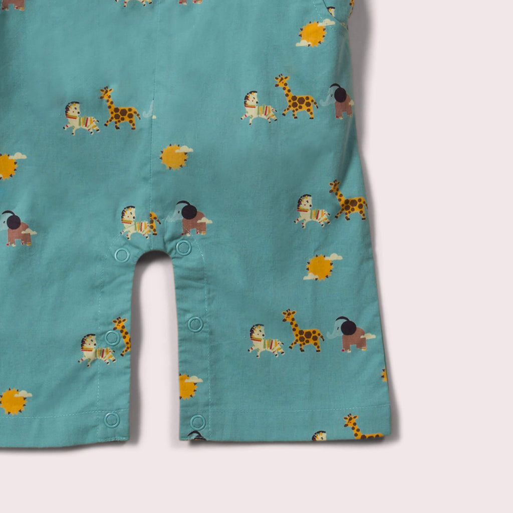 Little-Green-Radicals-Blue-and_Yellow-Shortie-Dungarees-With-Giraffe-Horse-and-Elephant-Print-Closeup-View