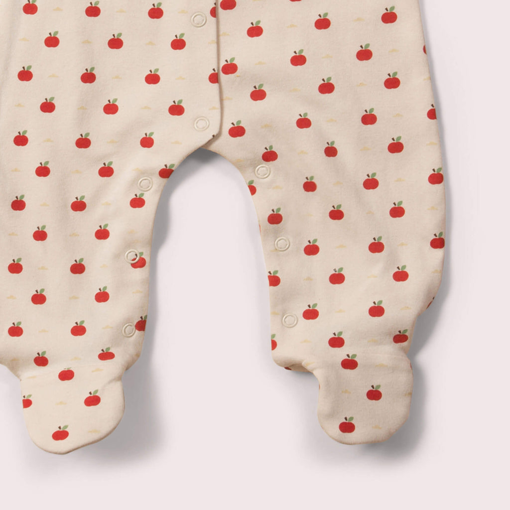 Little-Green-Radicals-Cream-Organic-Babygrow-With-Apple-Print-Closeup-View