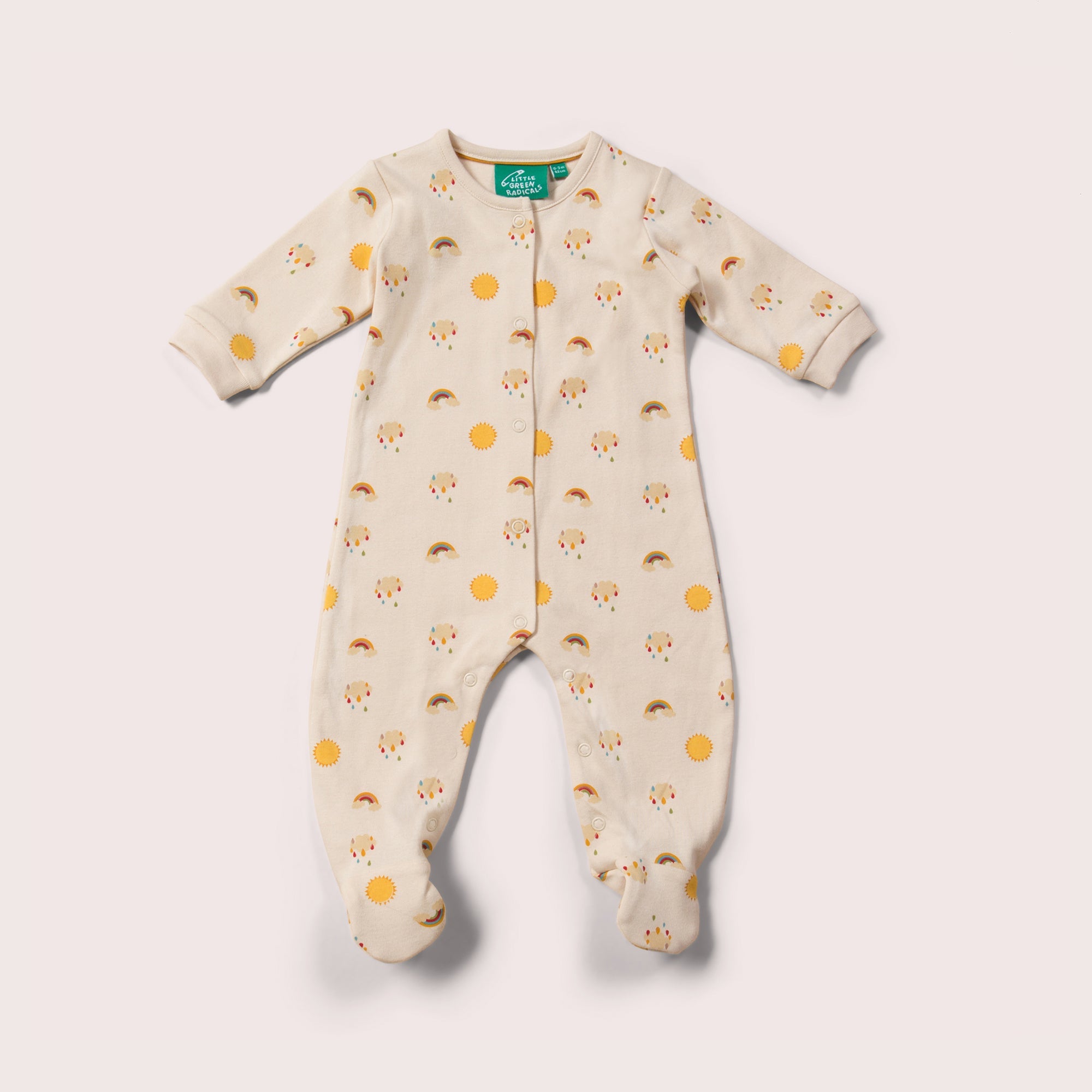 Little-Green-Radicals-Cream-Organic-Babygrow-With-Sun-and-Rainbow-Print