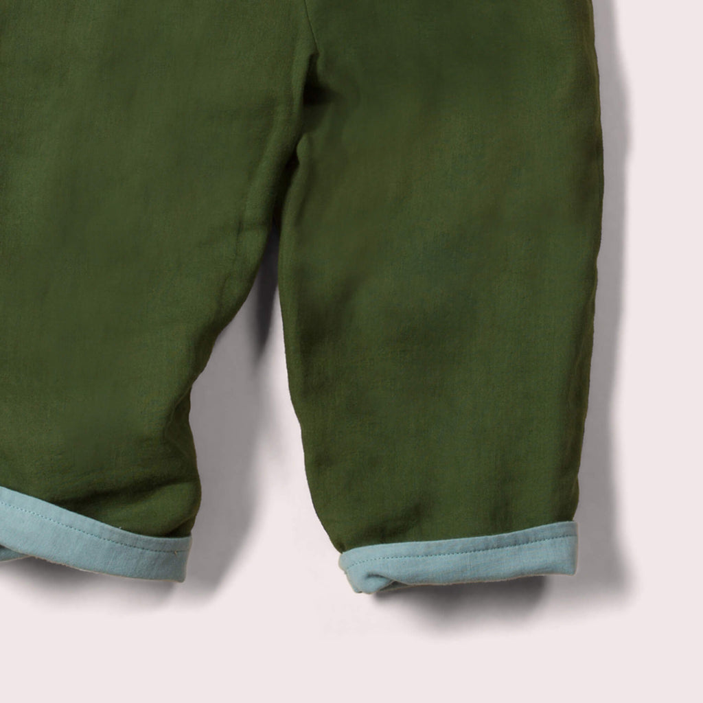 Little-Green-Radicals-Green-And-Blue-Reversible-Trousers-Closeup