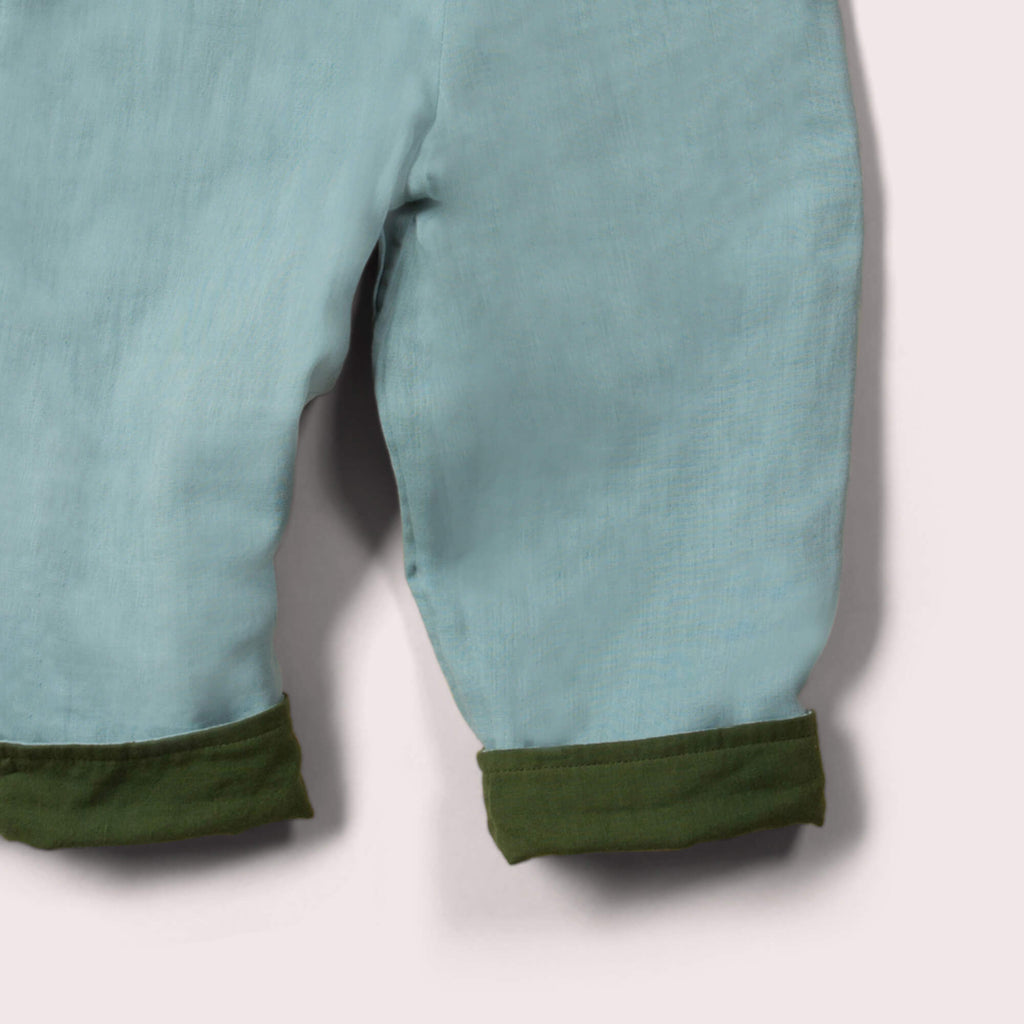 Little-Green-Radicals-Green-And-Blue-Reversible-Trousers-Reverse-Closeup