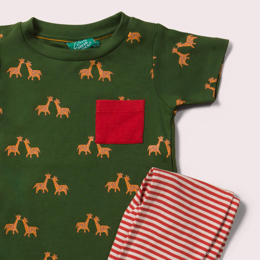 Little-Green-Radicals-Green-And-Red-T-Shirt-And-Jogger-Playset-With-Giraffe-Print-Closeup