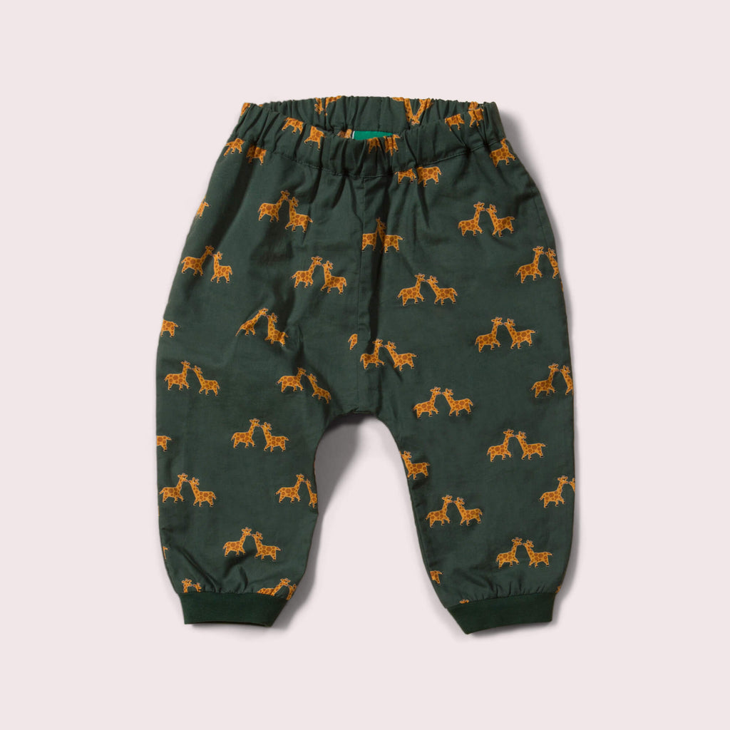 Little-Green-Radicals-Green-And-Yellow-Jelly-Bean-Joggers-With-Giraffe-Print