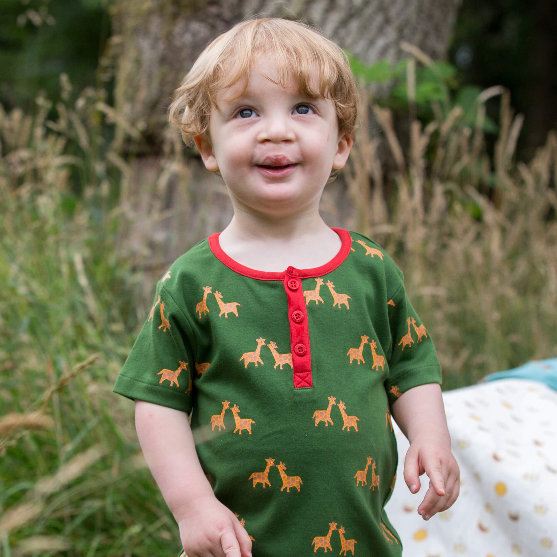 Little-Green-Radicals-Green-And-Yellow-Short-Sleeve-Henley-Top-With-Giraffe-Print-Kid