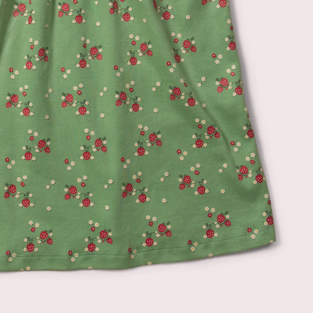 Little-Green-Radicals-Green-DressSet-With-Strawberry-Print-Closeup-View