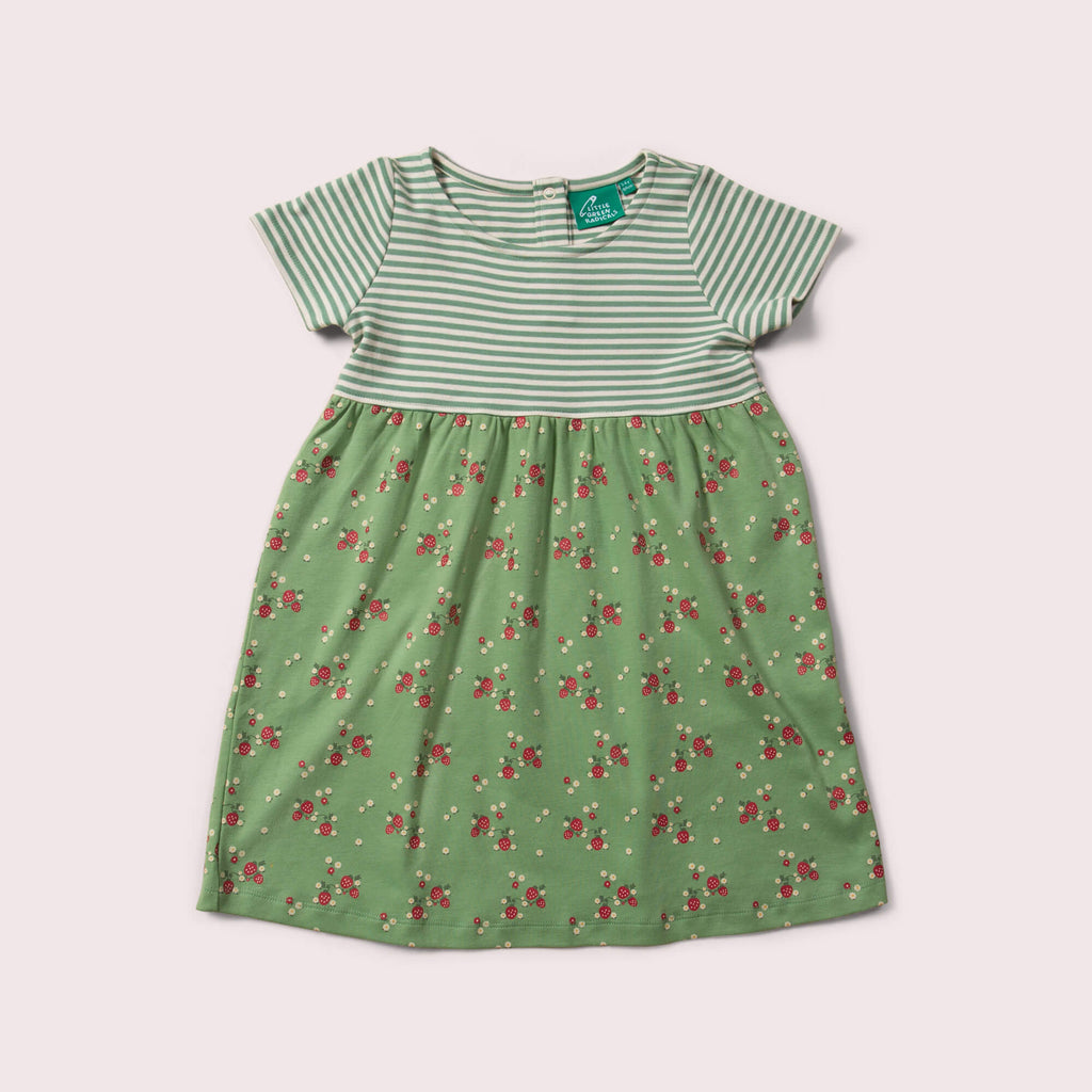 Little-Green-Radicals-Green-DressSet-With-Strawberry-Print