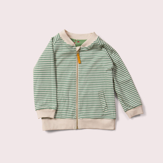 Little-Green-Radicals-Green-Striped-Reversible-Easy-Rider-Jacket-With-Strawberry-Print-Reverse