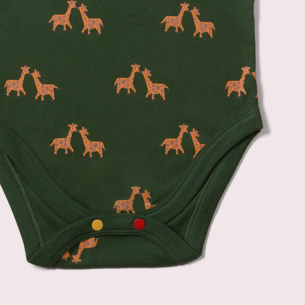 Little-Green-Radicals-Green-and_Yellow-Baby-Bodies-Set-Two-Pack-With-Giraffe-Print-Closeup