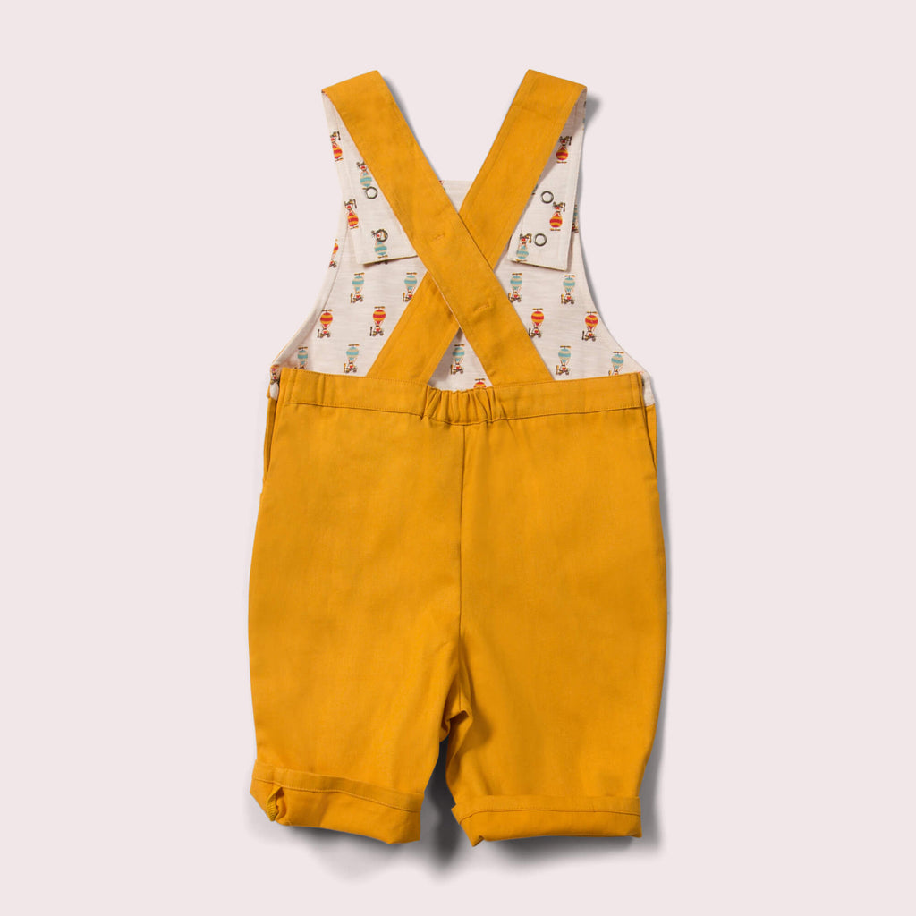 Little-Green-Radicals-Orange-Shortie-Dungarees-With-Balloon-Print-Back
