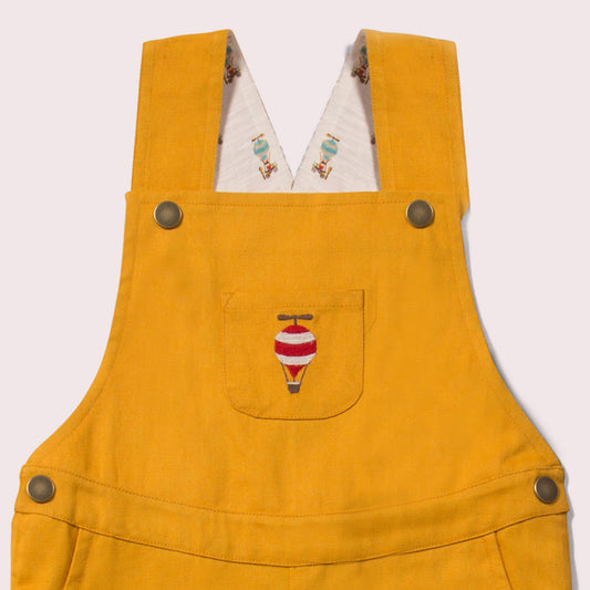 Little-Green-Radicals-Orange-Shortie-Dungarees-With-Balloon-Print-Closeup