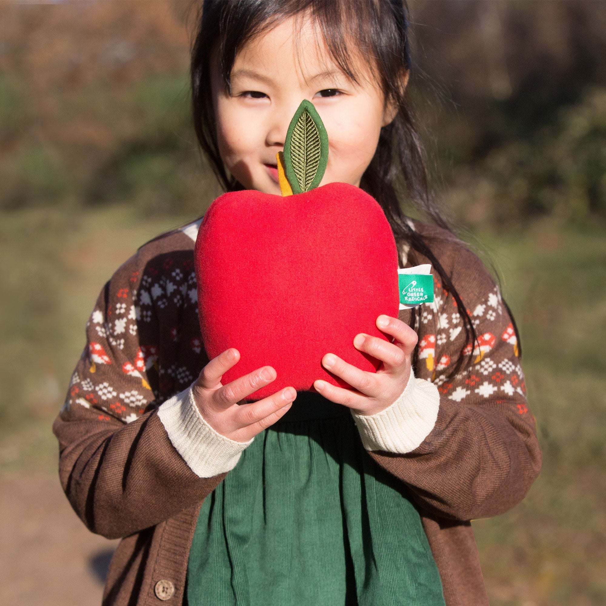 Little-Green-Radicals-Red-Organic-Soft-Toy-In-Apple-Shape-Kid