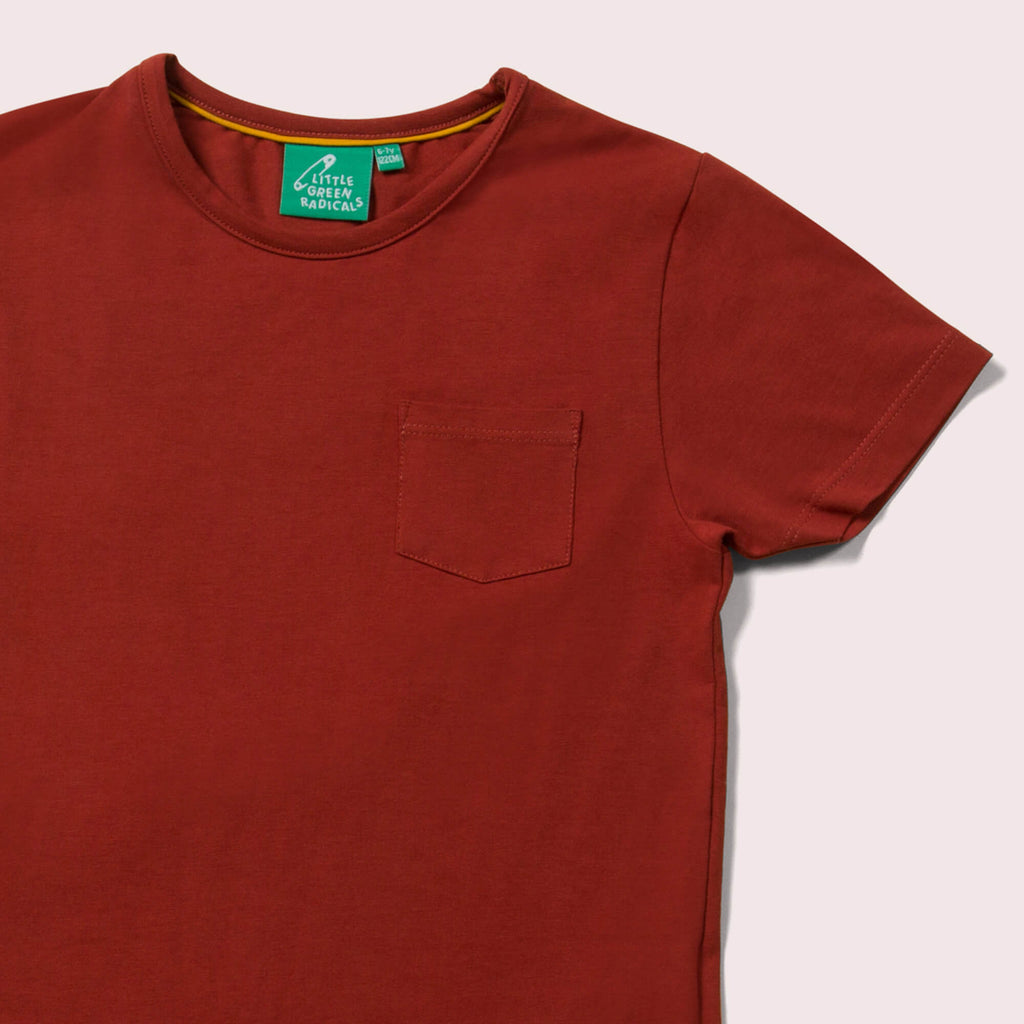 Little-Green-Radicals-Red-Pocket-Short-Sleeve-T-Shirt-Closeup