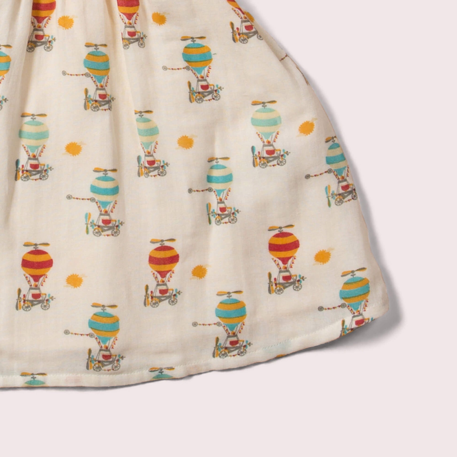Little-Green-Radicals-Yellow-Little-Twirler-Dress-With-Air-Balloon-Print-Closeup-View