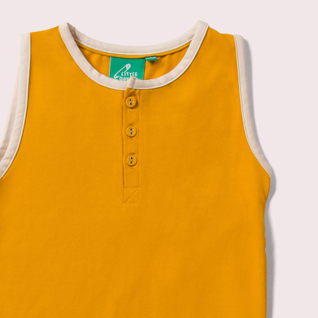 Little-Green-Radicals-Yellow-Organic-Buttoned-Vest-Closeup