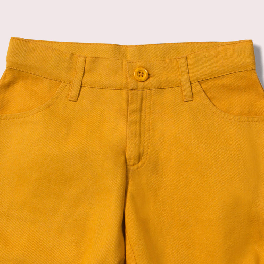 Little-Green-Radicals-Yellow-Twill-Sunshine-Shorts-Closeup