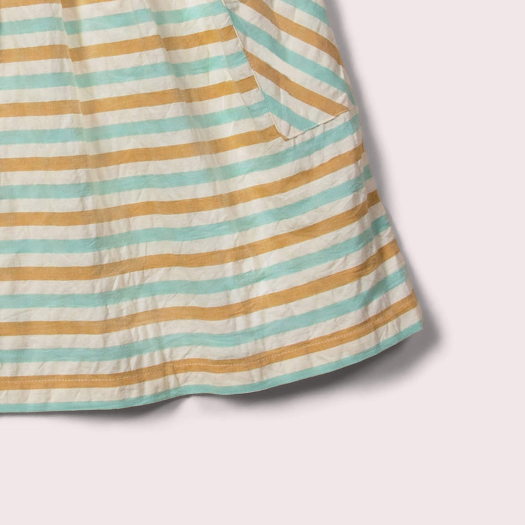 Little-Green-Radicals_Blue-And-Orange-Striped-Pinny-Dress-Closeup-View