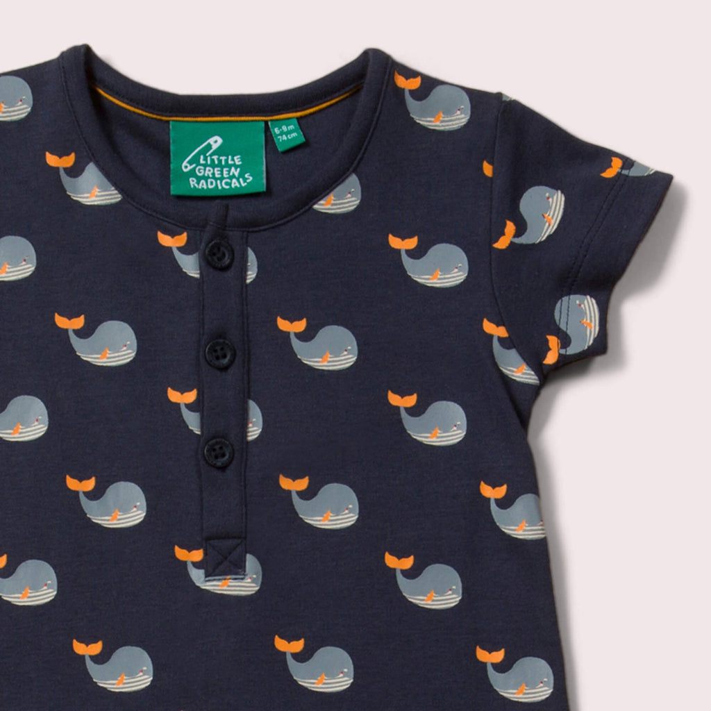 Little-Green-Radicals_Navy-and-Blue-Organic-Shortie-Romper-With-Whale-Print-Closeup