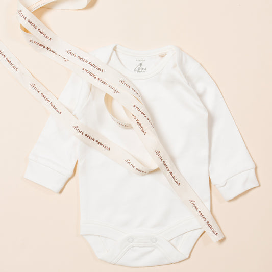 Natural Long Sleeve Baby Body - Pack of 3