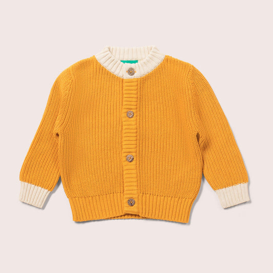 From One To Another Gold Snuggly Knitted Cardigan