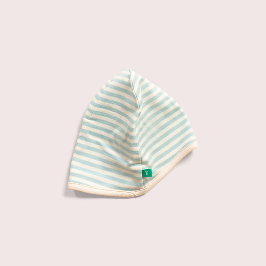 Powder Blue Stripe Baby Hat