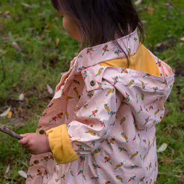 Origami Birds Waterproof Recycled Raincoat