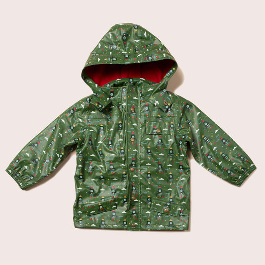 Rocket To The Stars Waterproof Recycled Raincoat