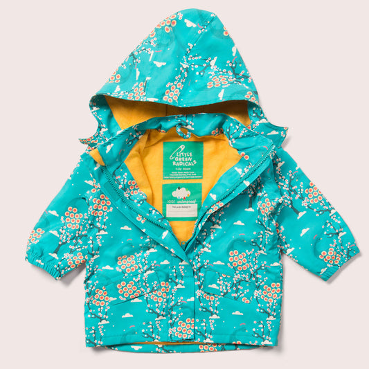 Midnight Peacocks Waterproof Recycled Raincoat