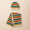 Rainbow Knitted Hat & Scarf Gift Set