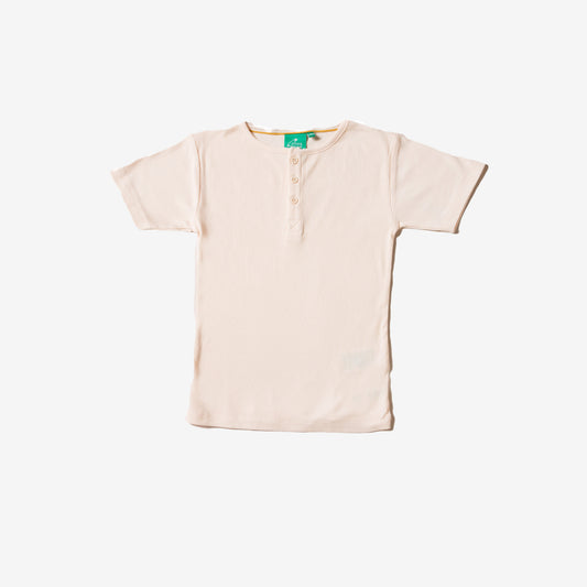 Cream Rib Short Sleeve Everyday T-Shirt