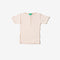 Cream Rib Short Sleeve Everyday T-Shirt