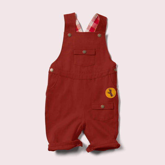 Burnt Ochre Pocket Shortie Dungarees