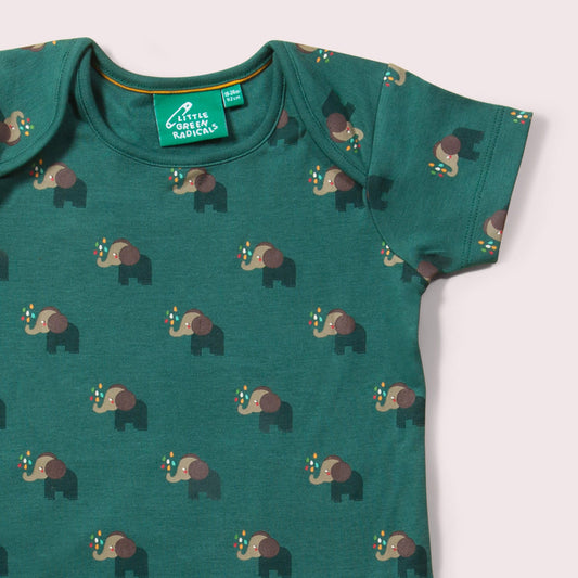 Rainbow Elephants Baby Bodysuit Set - 2 Pack