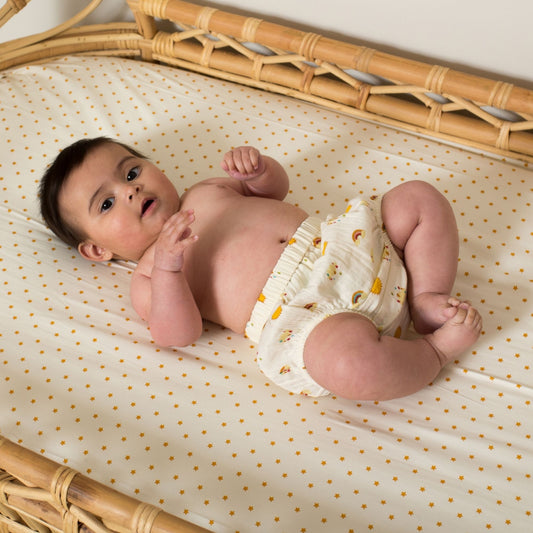 Sunshine & Rainbows Organic Muslin Baby Bloomer Set - 2 Pack