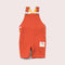 Soft Red Twill Dungaree Shorts
