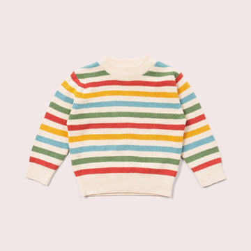 From One To Another Summer Rainbow Striped Knitted Jumper