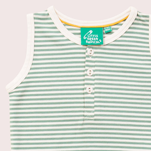 Green Striped Organic Vest