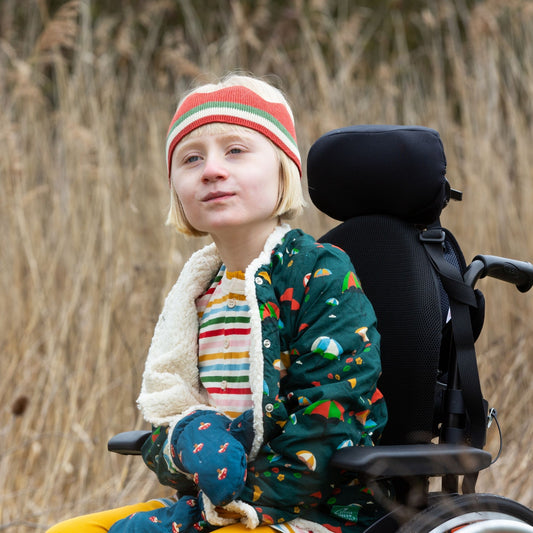 Rainbow Striped Easy Feeding Adaptive Henley Tunic