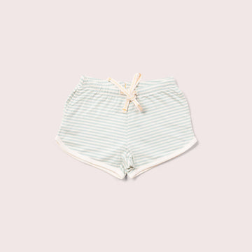 Blue Striped Run Around Shorts