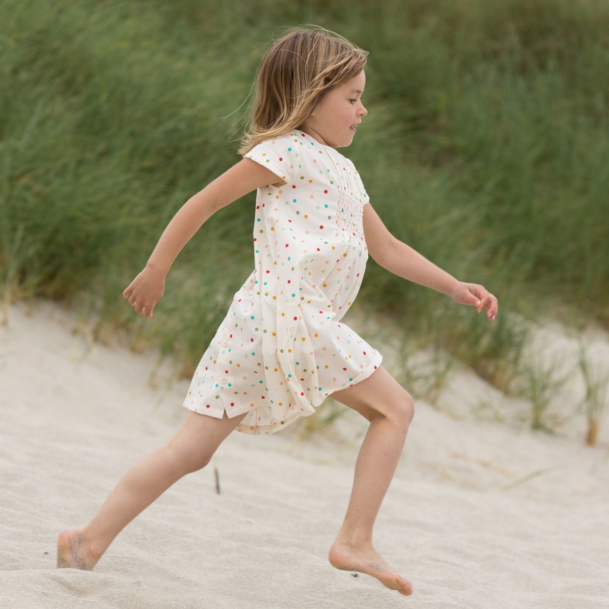 little green radicals dress Little Girls' Summer Dress with Embroidery 100% Organic Cotton Sizes 6 Months-7 Years FINAL SALE Waterfall Blue 6-9 Months