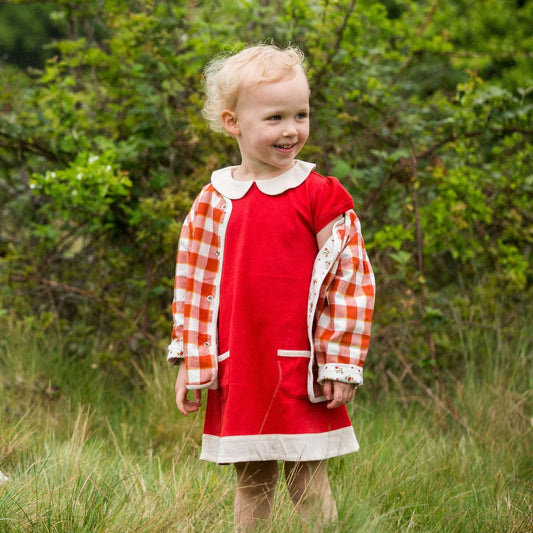Red Short Sleeve Tunic Dress