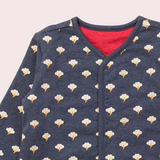 Thunder & Lightning Marl Collarless Reversible Spring Jacket