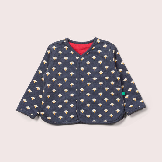 Thunder & Lightning Marl Collarless Reversible Spring Jacket