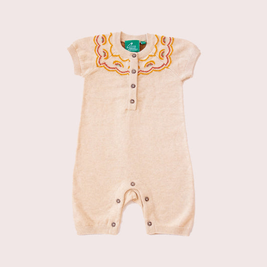 Oatmeal Fairisle Rainbow Knitted Shortie