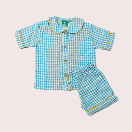 Blue Moon Button Through Pyjamas Short Set