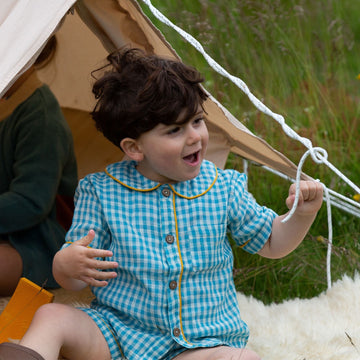 Blue Moon Button Through Pyjamas Short Set