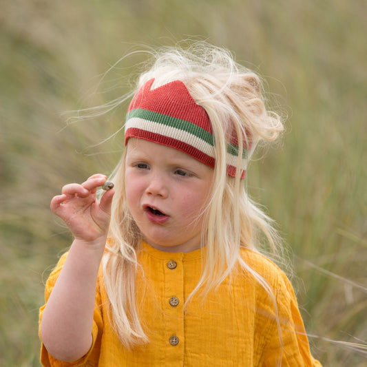 Gold & Red Knitted Crown 2 Pack